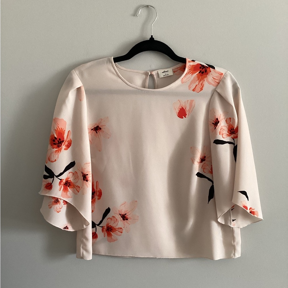 Aritzia Wilfred Cambria Floral Blouse, Size S